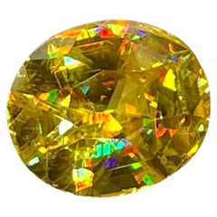 4.95 carats Natural Loose Sphene Stone Oval Shaped Madagascar's Gemstone