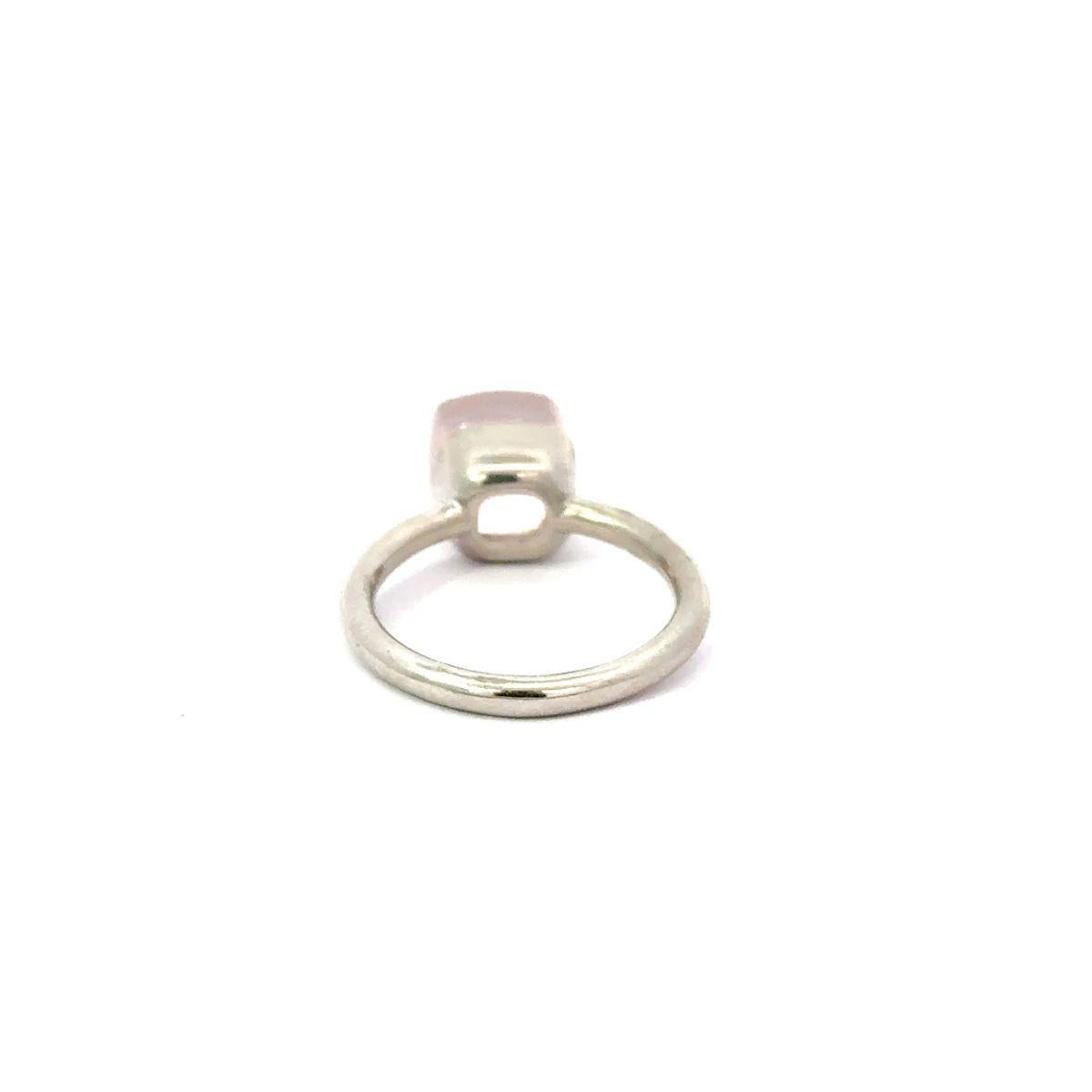 En vente :  4,95 ct. Bague en argent 925 pour maman en quartz rose avec une seule pierre de couleur rose clair 9