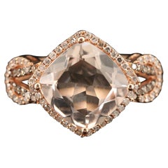 $4950 / Effy Blush 14K Roségold Morganit und Diamantring, 3,65 TCW