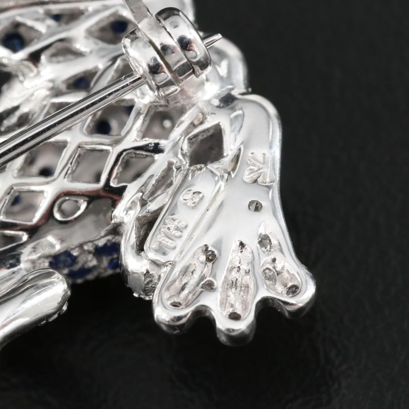 $4950 / New / Levian 3D Frog Pendant Brooch / Diamond, Sapphire & Ruby 2