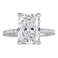 4.95ct Radiant Cut Lab Grown Diamond Engagement Ring