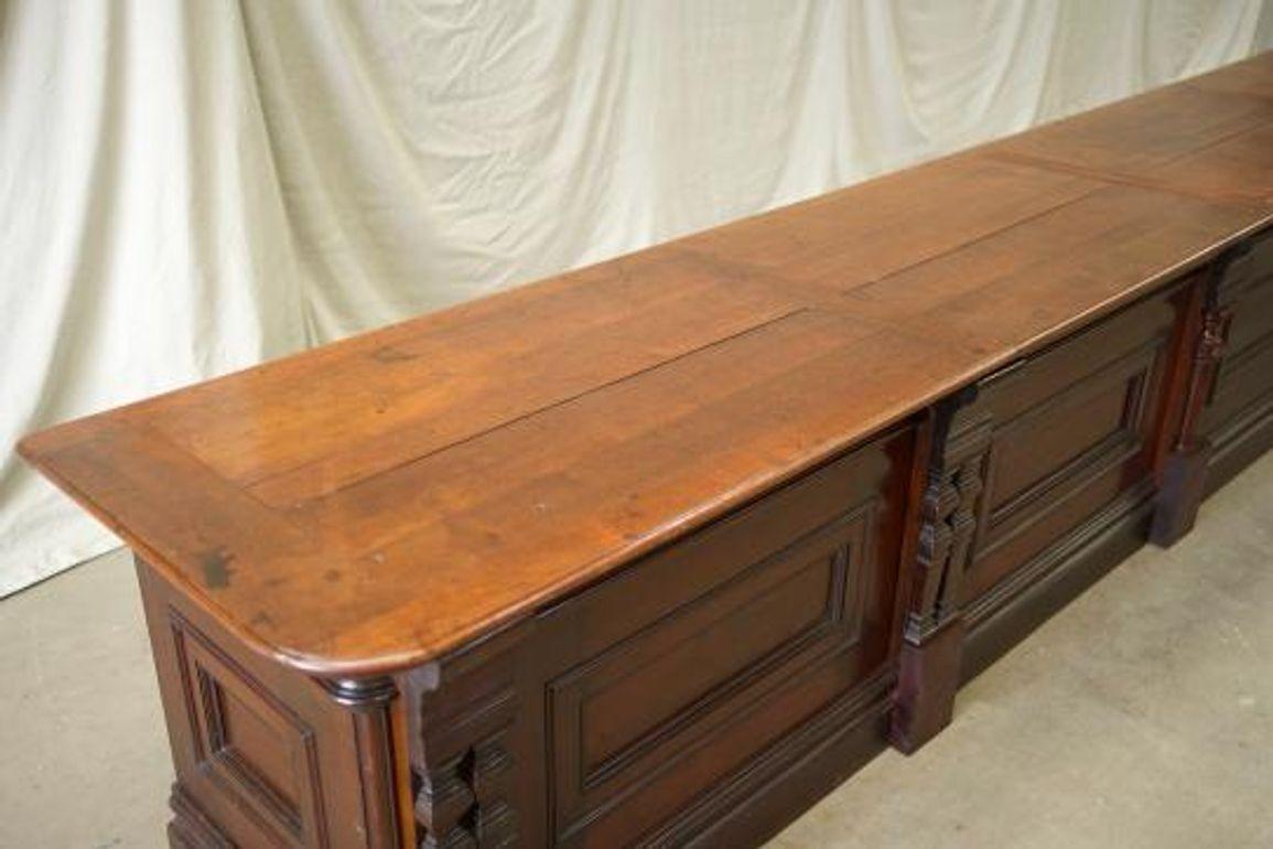 4.95m Victorian Haberdashery drawer counter For Sale 11