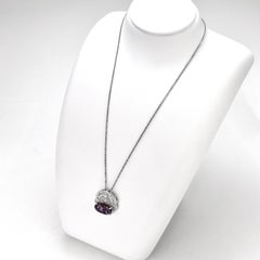4.96 Carat Natural Australian Boulder Opal and Diamond Pendant Made in Platinum