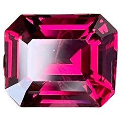4.96 carats Pinkish Red Pyrope Garnet Emerald Cut Natural Tanzanian Gemstone