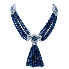 Sapphire Beaded Necklaces