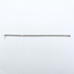 Bespoke Eternity Line Round Brilliant Diamond Tennis Bracelet in 14K 18K Gold