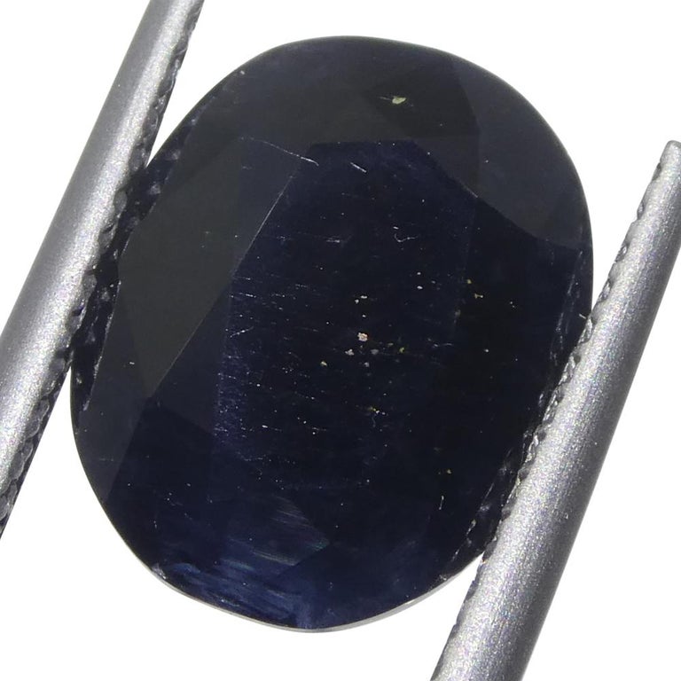 0.83 cts SAPHIR BLEU VERT . VS2 Australie. Avec Certificat d