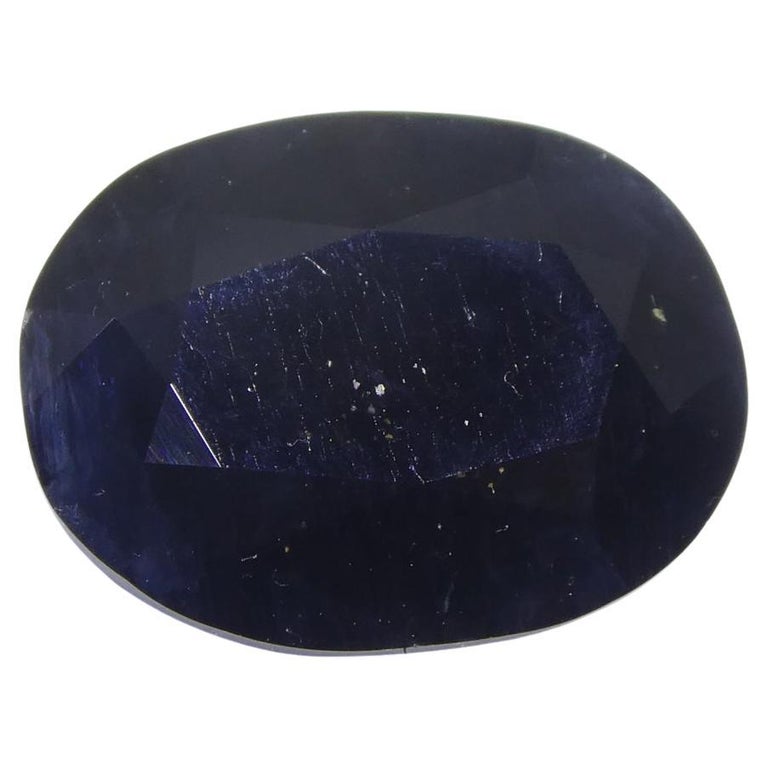 Saphir Bleu Naturel D'Australie - 4.7x4 Mm, 0.37 Ct, Traitement Diffusion Au Béryllium