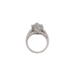 4.97 Carat Pear Diamond Ring Brilliant White 18K Gold Everyday Royalty Heirloom