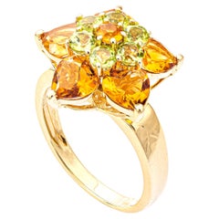 4.97 Tcw Natural Citrine and Peridot Ring, No Reserve Price