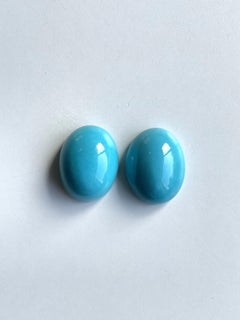49,70 Karat Türkis Arizona Cabochons 2 Pieces Paar für Schmuck natürlichen Edelstein