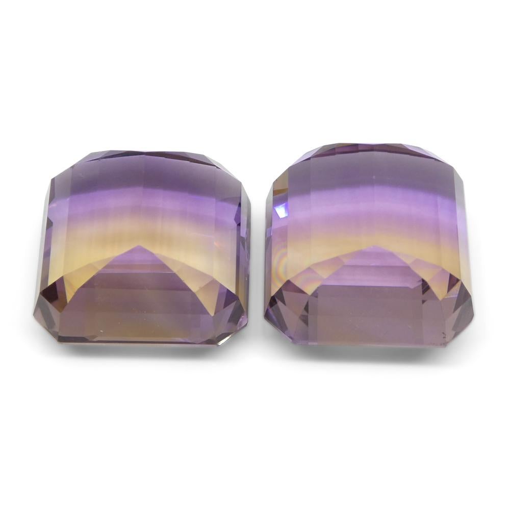 49.73 ct Pair Emerald Cut Ametrine For Sale 4