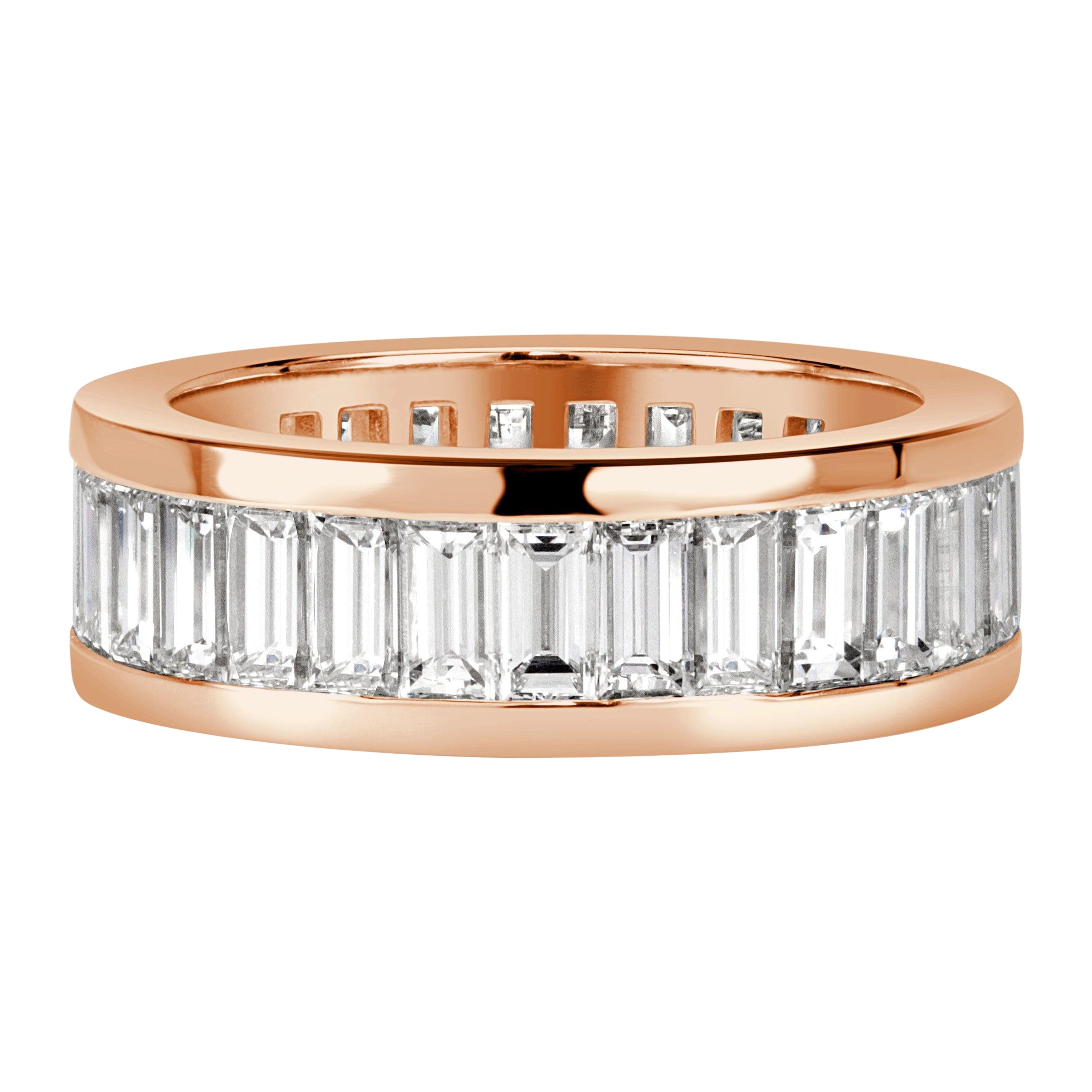4.97ct Baguette Cut Diamond Eternity Band in 18k Rose Gold