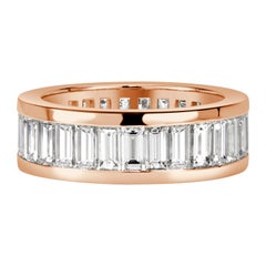 4.97ct Baguette Cut Diamond Eternity Band in 18k Rose Gold