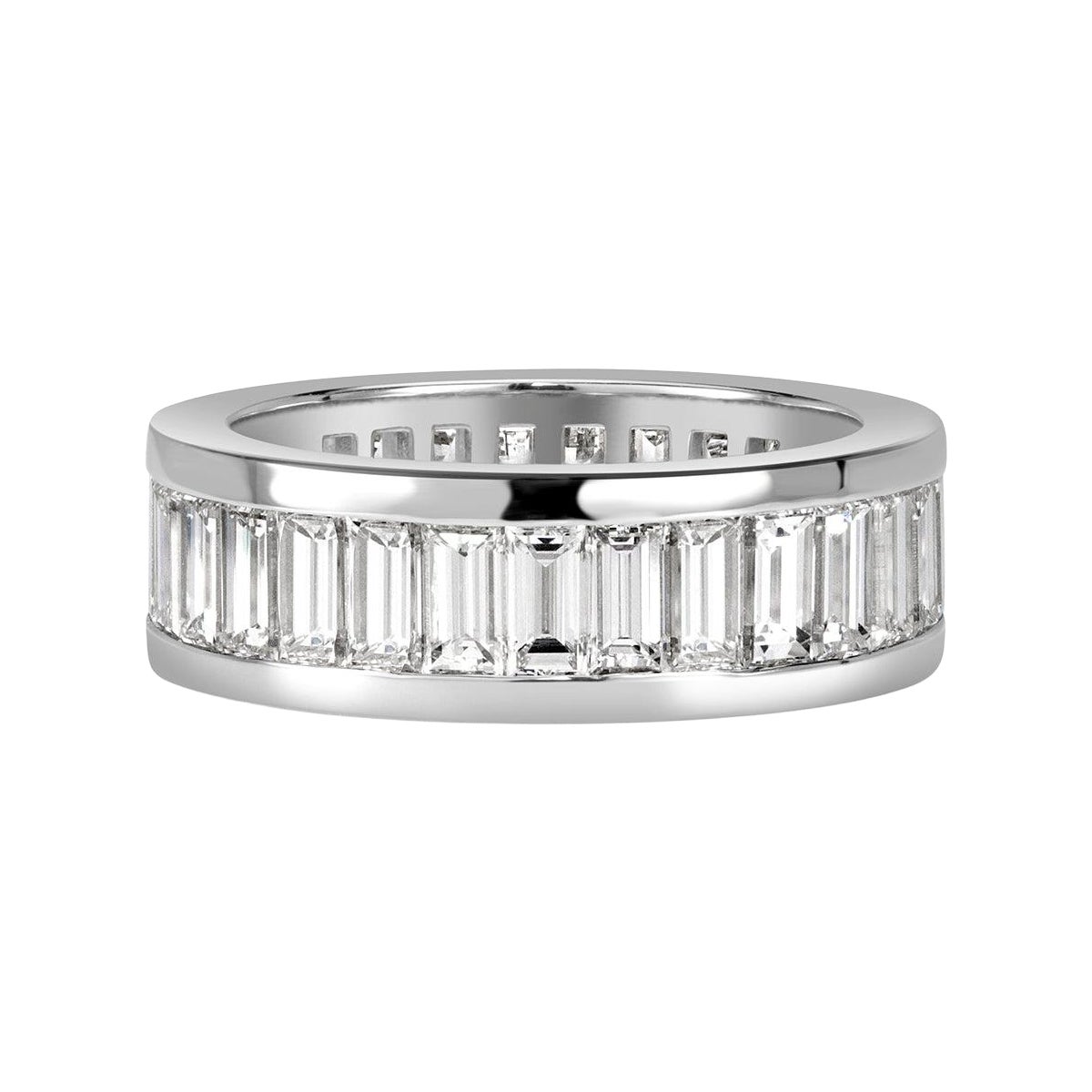 4.97ct Baguette Cut Diamond Eternity Band in 18k White Gold