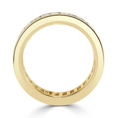 4.97ct Baguette Cut Diamond Eternity Band in 18k Yellow Gold