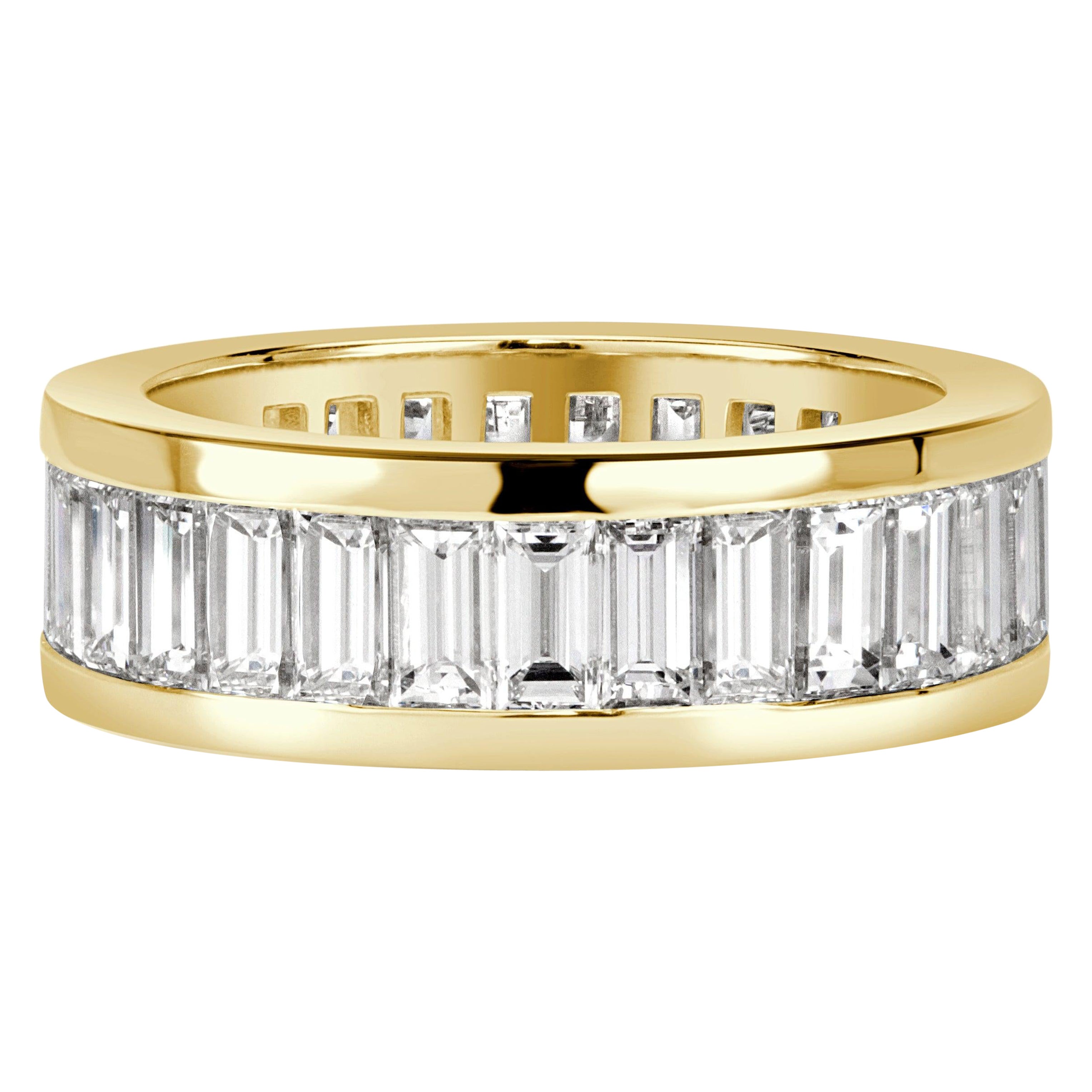 4.97ct Baguette Cut Diamond Eternity Band in 18k Yellow Gold