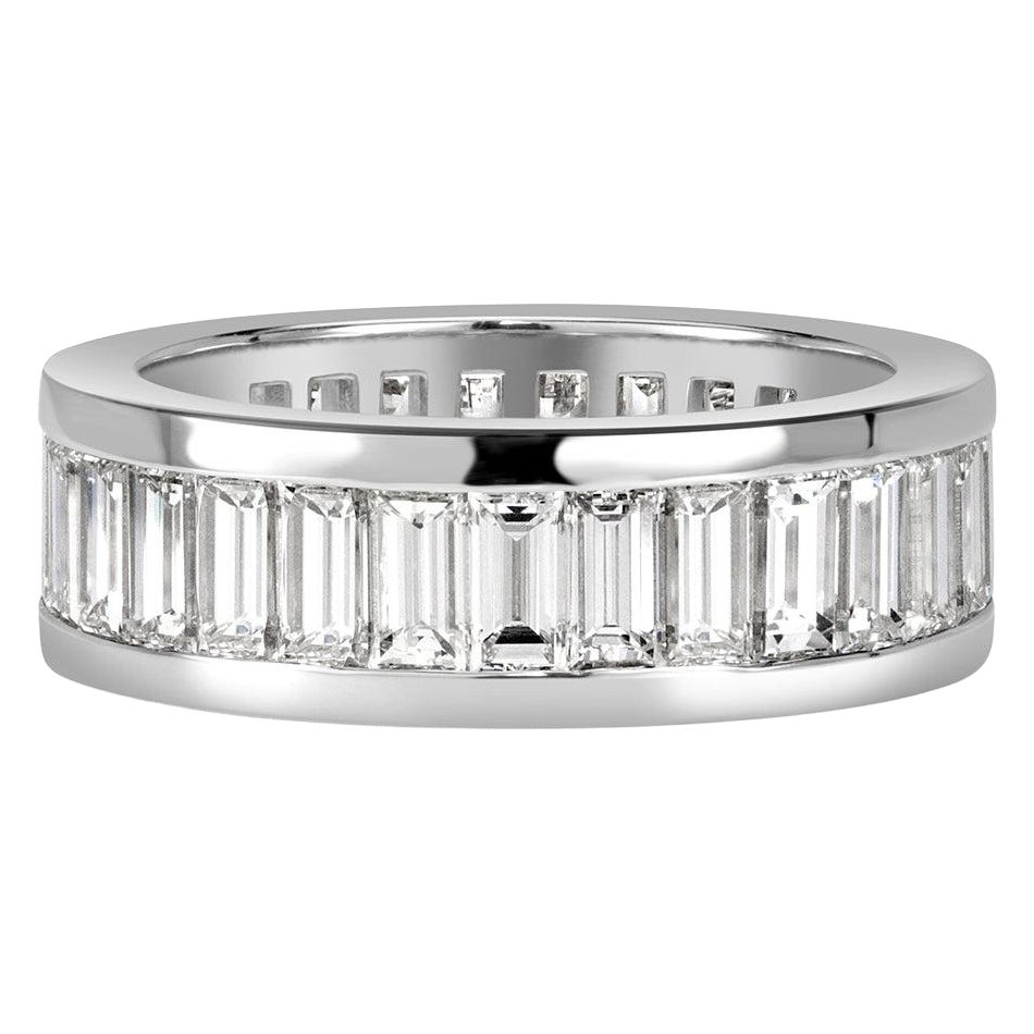4.97ct Baguette Cut Diamond Eternity Band in Platinum