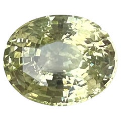 4,99 carati Zaffiro Giallo Pietra Taglio Ovale Gemma Naturale Sri Lanka