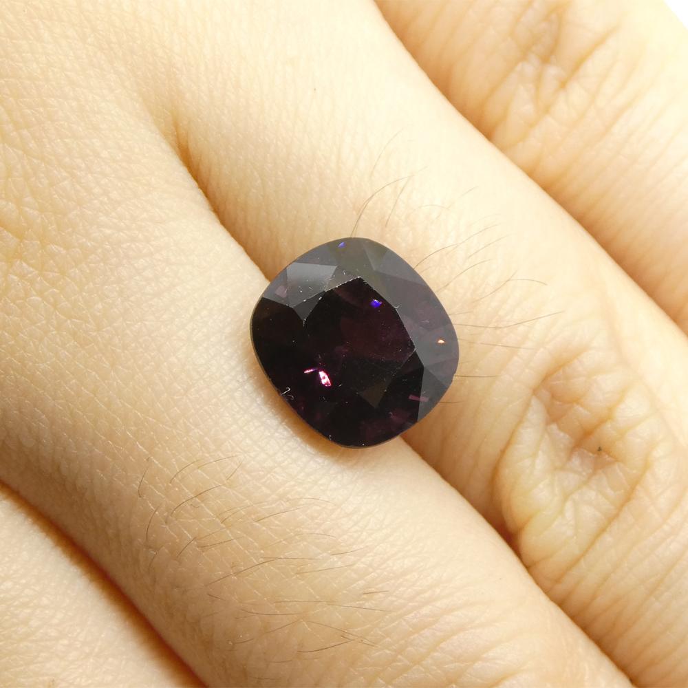 4,99ct Spinello viola rossastro rettangolare a cuscino dalla Birmania in vendita 9