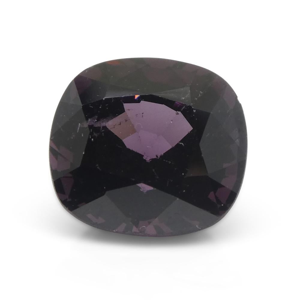 da uomo o donna 4,99ct Spinello viola rossastro rettangolare a cuscino dalla Birmania in vendita