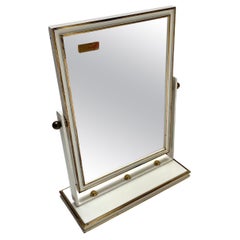 49cm  Brass + metal Table Mirror Vereinigte Werkstätten München, Germany 1950s
