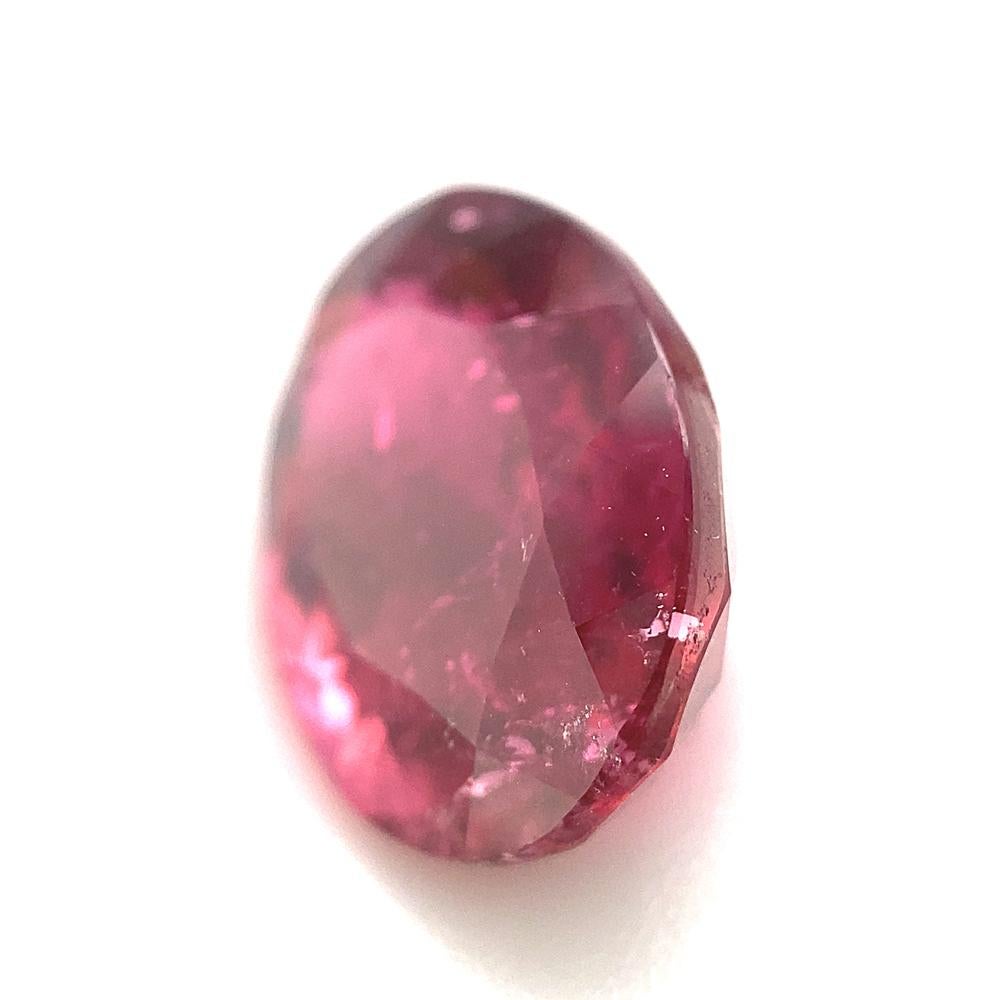 4.9ct Oval Pink Tourmaline from Brazil In New Condition For Sale In Toronto, Ontario