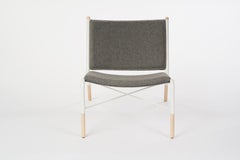 49N Lounge Chair, Melton Wool and Eco-Friendly Powder Coated Steel Frame