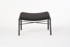 49N Lounge Chair Ottoman, Melton Wool and Eco-Friendly Powder Coated Steel Frame