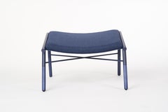 49N Lounge Chair Ottoman, Melton Wool and Eco-Friendly Powder Coated Steel Frame
