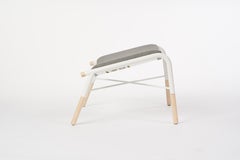 49n Lounge Chair Ottoman, Melton Wool and Eco-Friendly Powder Coated Steel Frame