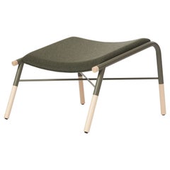 49N Lounge Chair Ottoman, Melton Wool and Eco-Friendly Powder Coated Steel Frame