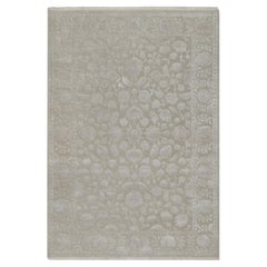 4
9 "x6
10" Stone Gray 200 KPSI Handgeknüpfter Teppich aus Wolle und Seide im persischen Design