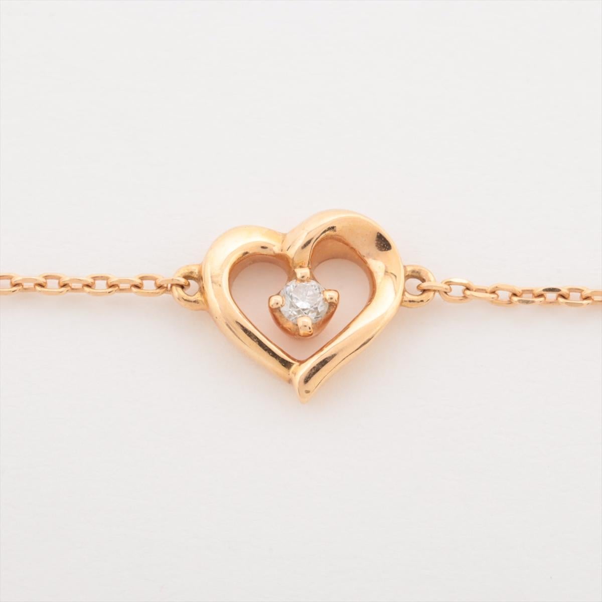Bracelet de 4℃ diamants en forme de cœur Bon état - En vente à Humacao, PR