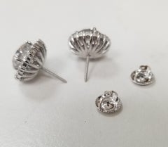 4 Carat 14 Karat Gold Diamond Studs with Diamond Jackets Total Weight 5.10 Carat