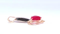 4ct Enhanced Heart Ruby Diamond Pendant 14kt 12519*