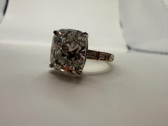 4ct GIA certified modern diamond ring 18KT two tone gold