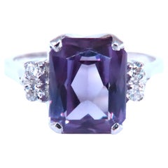 4ct Lab Alexanderite Diamonds Ring 10kt Gold 16511