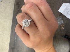 4ct moissanite diamond ring 18Kt white gold engagement ring