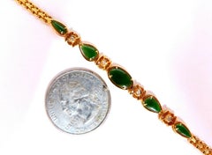 4 Carat Vintage Natural Jade Bracelet 14 Karat