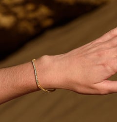 4ctw Classic Diamond Tennis Bracelet, D-F Color, VVS1-2 Clarity, Yellow Gold