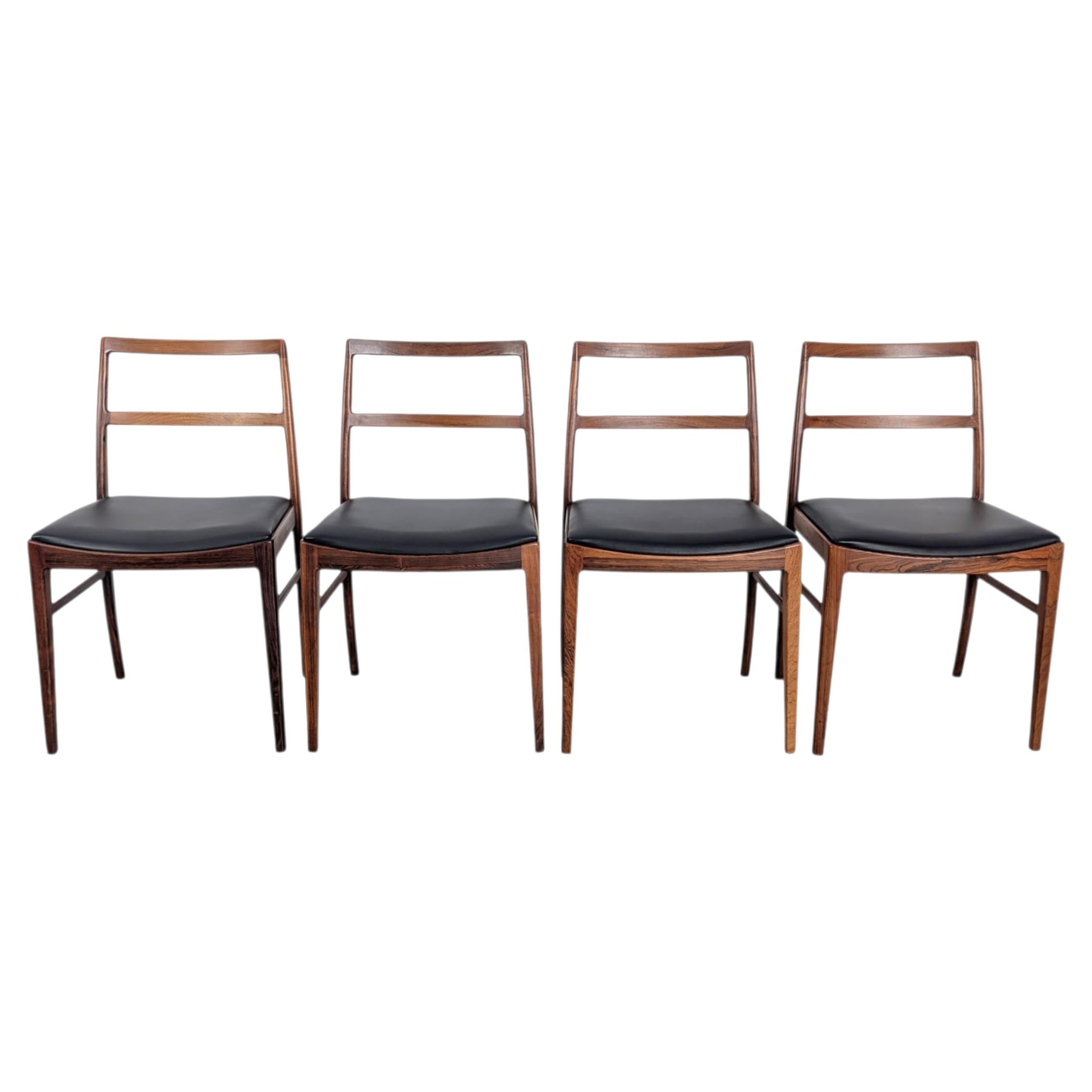 4er Set Arne Vodder Stühle Modell 430 Sibast Palisander 1960 For Sale
