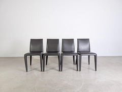 4er Set B&B Italia Stühle Vol Au Vent Leder Stuhl Mario Bellini