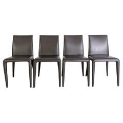 4er Set B&B Italia Stühle Vol Au Vent Leder Stuhl Mario Bellini