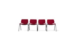 4er Set Castelli Stuhl Giancarlo Piretti Stapelstuhl Vintage
