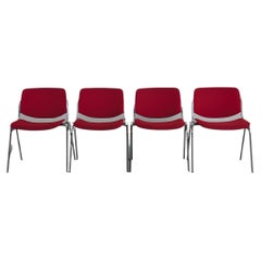 4er Set Castelli Stuhl Giancarlo Piretti Stapelstuhl Vintage