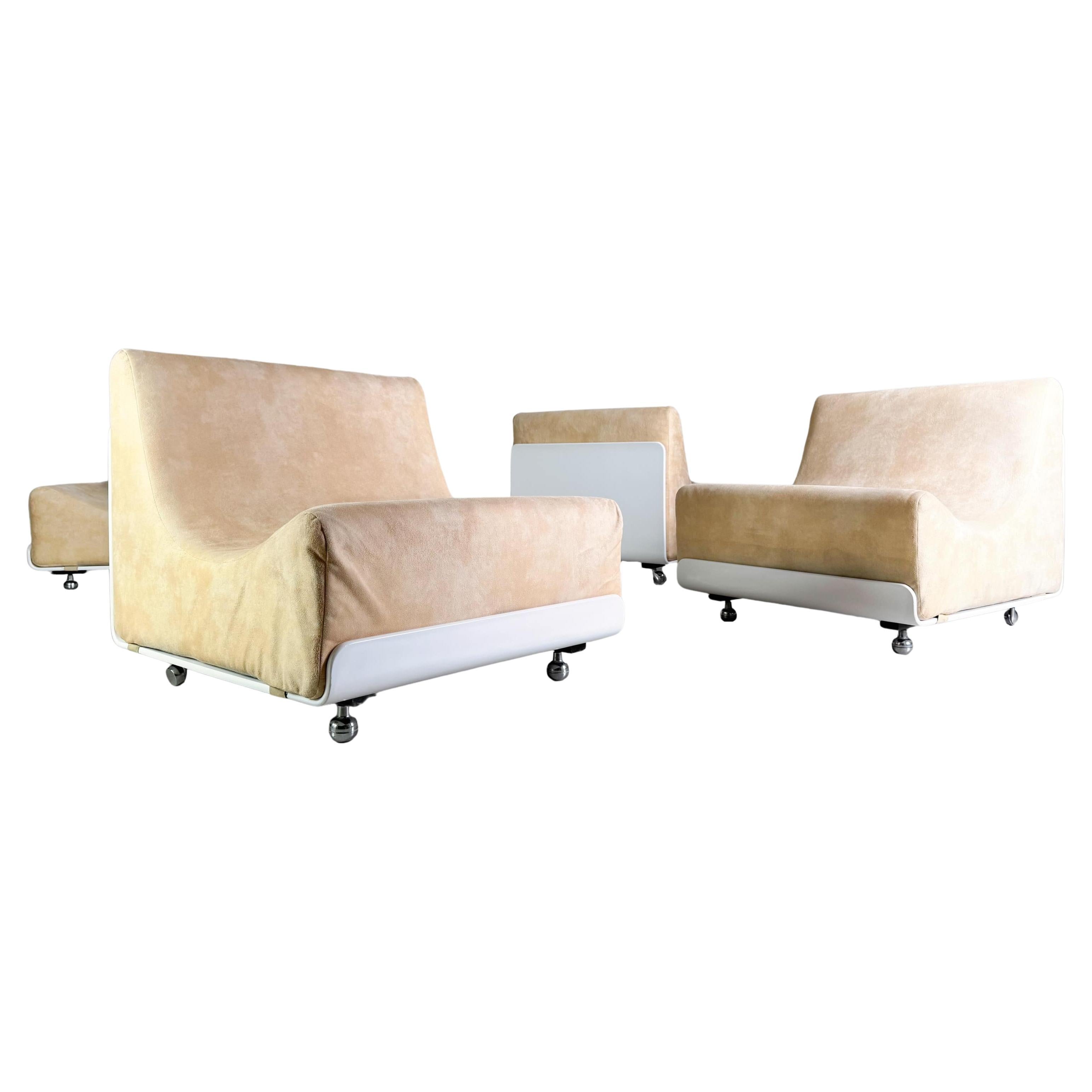 4er Set COR Orbis Module Sofa Midcentury Luigi Colani Space Age
