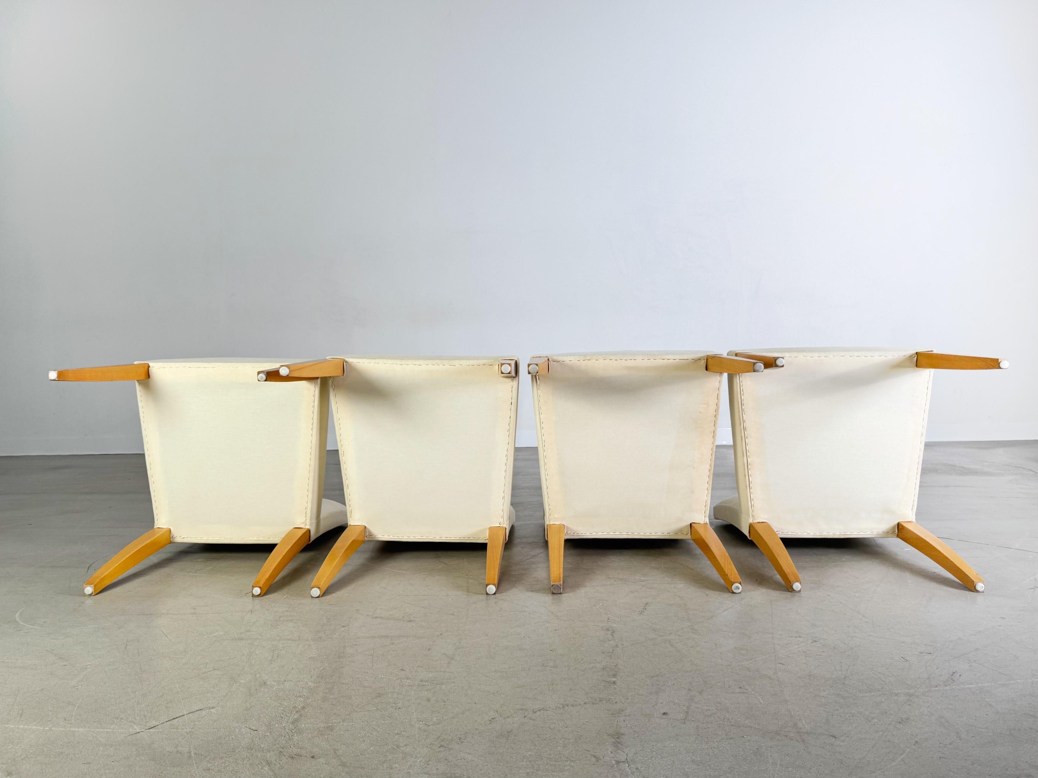 4er Set Design Stühle Gaston y Daniela Niza Polsterstuhl selten en vente 3