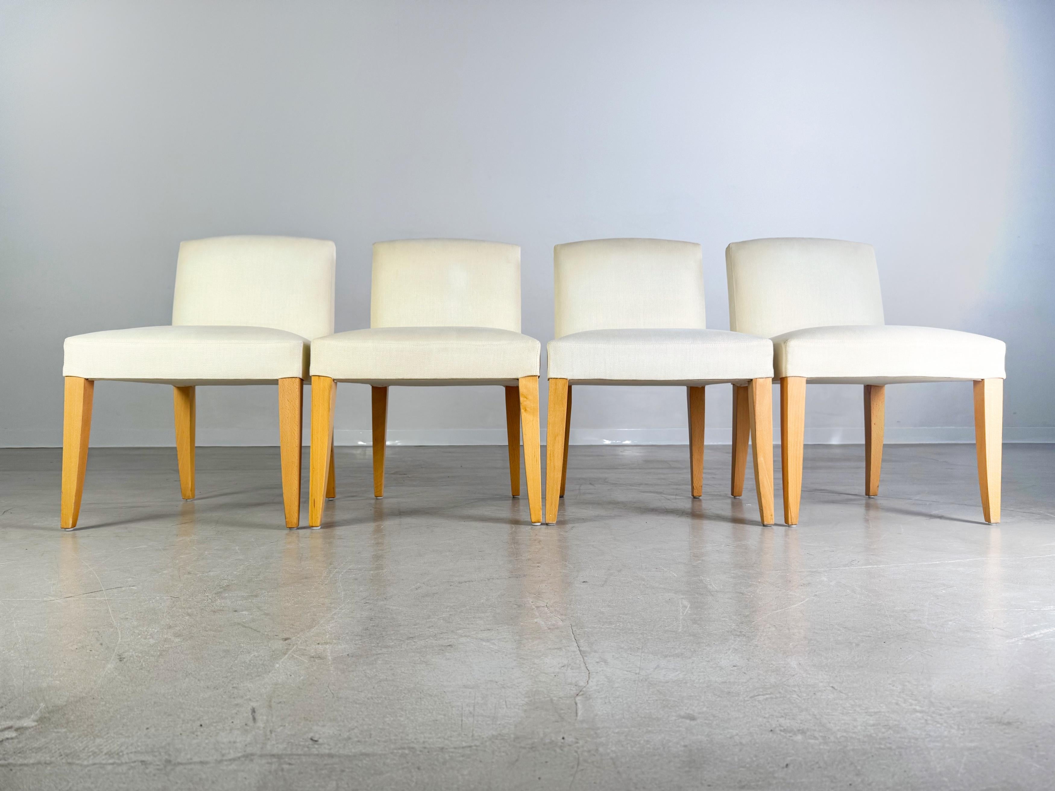 Mid-Century Modern 4er Set Design Stühle Gaston y Daniela Niza Polsterstuhl selten en vente
