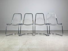 4er Set Gastone Rinaldi Stühle Vintage Design Flynn Italien 1970